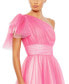 ფოტო #3 პროდუქტის Women's Glitter Ombre Ruffled One Shoulder Ball gown