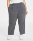Фото #3 товара Plus Size Brushed Relaxed Ankle Pants, Created for Macy's