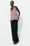 Фото #1 товара Топ в бельевом стиле с цветочным принтом ZARA