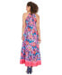 Women's Ikat Floral Halter Maxi Dress