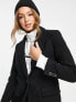 Stradivarius oversized wool blazer coat in black