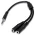 STARTECH Slim Stereo Y 3.5 to cable 2x 3.5 mm - фото #1