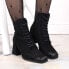 Suede ankle boots with laces and zipper Potocki W WOL191A black