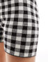 ASOS DESIGN gingham shorts knitted co ord in black