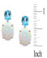 ფოტო #4 პროდუქტის Lab-Grown Opal (4-1/4 ct. t.w.) & Sky Blue Topaz (2-3/4 ct. t.w.) Drop Earrings in Sterling Silver