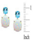 Фото #4 товара Серьги Macy's lab-Created Opal & Sky Blue Topaz