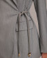 ფოტო #3 პროდუქტის Women's Pinstriped Tie-Waist Blazer