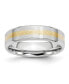 Cobalt 14k Gold Inlay Satin and Polished Wedding Band Ring