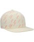 Фото #4 товара Men's Cream Triple Beam Allover Print Snapback Hat