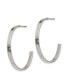 ფოტო #2 პროდუქტის Stainless Steel Polished Diameter J Hoop Earrings