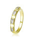 Фото #2 товара RA 14K Gold Plated Baguette Cubic Zirconia Band Ring