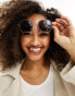 Фото #3 товара ASOS DESIGN metal round sunglasses in gold with polarised lens