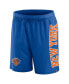 Фото #3 товара Men's Blue New York Knicks Post Up Mesh Shorts