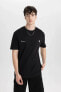 Erkek T-shirt Siyah C2117ax/bk81