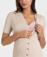 Фото #6 товара Women's Maternity Rib Knit Maternity and Nursing Dress