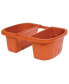 A34 Double-Sided Adjustable Railing Planter Terra Cotta 16 Inch