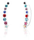 Matching long earrings with colored crystals JL0742