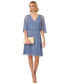 Фото #1 товара Bead Embellished Flutter-Sleeve A-Line Dress