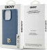 DKNY DKNY DKHMP15LPSHRPSB iPhone 15 Pro 6.1" niebieski/blue hardcase Leather Monogram Pattern Metal Logo MagSafe