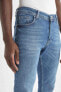 Erkek Mavi Pedro Slim Fit Normal Bel Dar Paça Jean Pantolon T3948AZ21AU