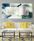 'Ephemeral' Rectangular On Free Floating Printed Tempered Art Glass Beveled Mirror, 72" x 36"