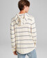 ფოტო #2 პროდუქტის Men's Regular-Fit Stripe Hooded Sweater, Created for Macy's