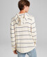 Men's Regular-Fit Stripe Hooded Sweater, Created for Macy's