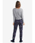 Фото #1 товара Plus Size Fair Isle Fleece Pajama Pants