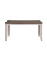 Фото #1 товара Transitional Design Rectangular 1 Piece Dining Table Grayish White And Brown Finish Furniture