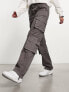 New Look double pocket slim leg cargo in grey