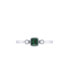 ფოტო #2 პროდუქტის Cushion Cut Emerald Gemstone, Natural Diamonds Birthstone Ring in 14K White Gold