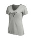 ფოტო #3 პროდუქტის Women's Heathered Gray Chicago White Sox Team Logo Lockup V-Neck T-shirt