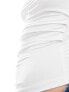 Фото #3 товара Stradivarius ruched detail slinky tank top in white