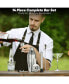 Premium 14 Piece Stainless Steel Bartender Kit with Bamboo Stand