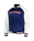 Men's Blue, White New York Rangers Primetime Raglan Satin Full-Snap Jacket