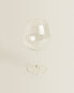 Raised crystalline wine glass