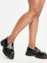 Фото #3 товара ASOS DESIGN Wide Fit Mai chunky chain loafers in black patent