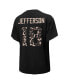 Фото #3 товара Women's Threads Justin Jefferson Black Minnesota Vikings Leopard Player Name and Number T-shirt