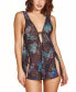 Фото #1 товара Women’s 2 PC Lingerie Printed Butterfly Chiffon Babydoll and Panty