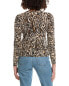Фото #2 товара Minnie Rose Leopard Cashmere-Blend Sweater Women's