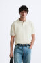 TEXTURED KNIT POLO SHIRT