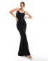 Фото #1 товара Vero Moda strappy maxi dress with fluted skirt in black