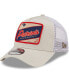 Бейсболка сетчатая New Era New England Patriots Happy Camper A-Frame 9FORTY Snapback Hat для мужчин khaki, white - фото #2