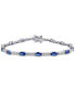 Фото #1 товара Браслет Macy's Blue & White Sapphire Sterling Silver