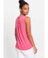 ფოტო #3 პროდუქტის Viscose Blend Sleeveless Solid Shell