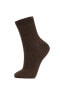 Kadın 5'li Pamuklu Soket Çorap