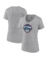 Фото #1 товара Women's Gray UConn Huskies 2023 NCAA Men's Basketball National Champions Logo V-Neck T-shirt