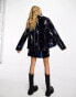 Фото #4 товара Noisy May transparent waterproof raincoat co-ord in navy