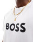 Boss beach t-shirt in white