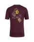 ფოტო #2 პროდუქტის Men's Maroon Distressed Arizona State Sun Devils Reverse Retro Baseball 2 Hit T-shirt